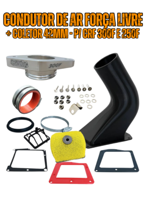 CONDUTOR DE AR FORÇA LIVRE + COLETOR BILLET 42mm - PARA CRF 300F E 250F