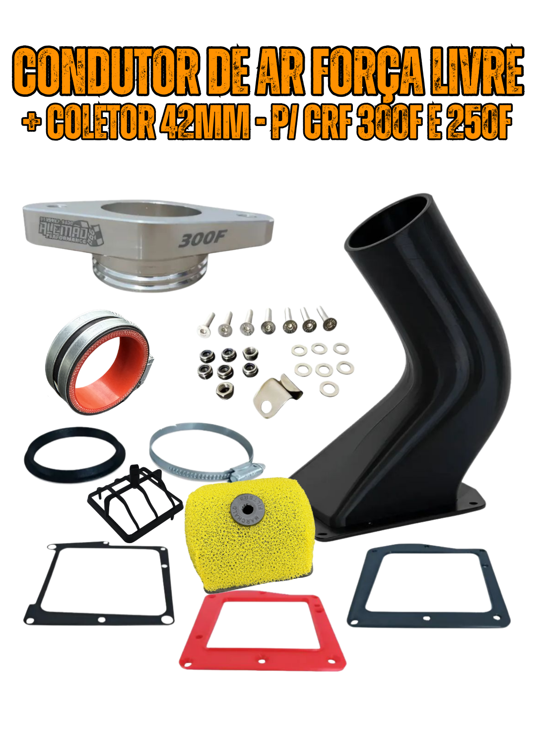 CONDUTOR DE AR FORÇA LIVRE + COLETOR BILLET 42mm - PARA CRF 300F E 250F