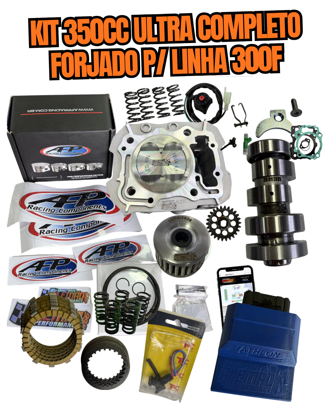KIT 350CC ULTRA COMPLETO 84mm FORJADO - LINHA 300F